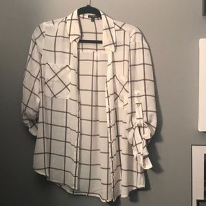 White sheet button up shirt